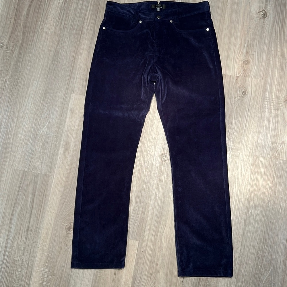 Saks Fifth Avenue Black Label Men’s Corduroy Navy Pants Size W30